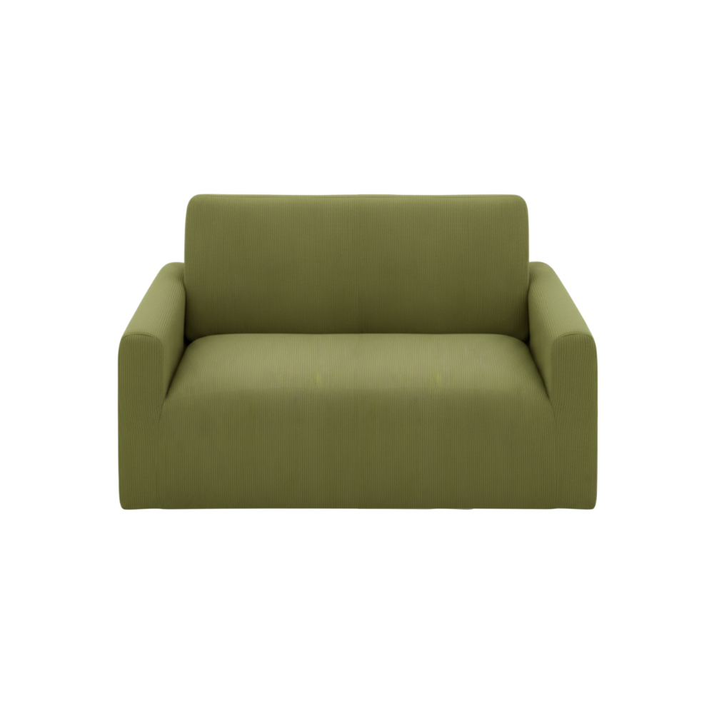 Skrynkelfritt sofföverdrag i manchestertyg -Odelad - Ozerty