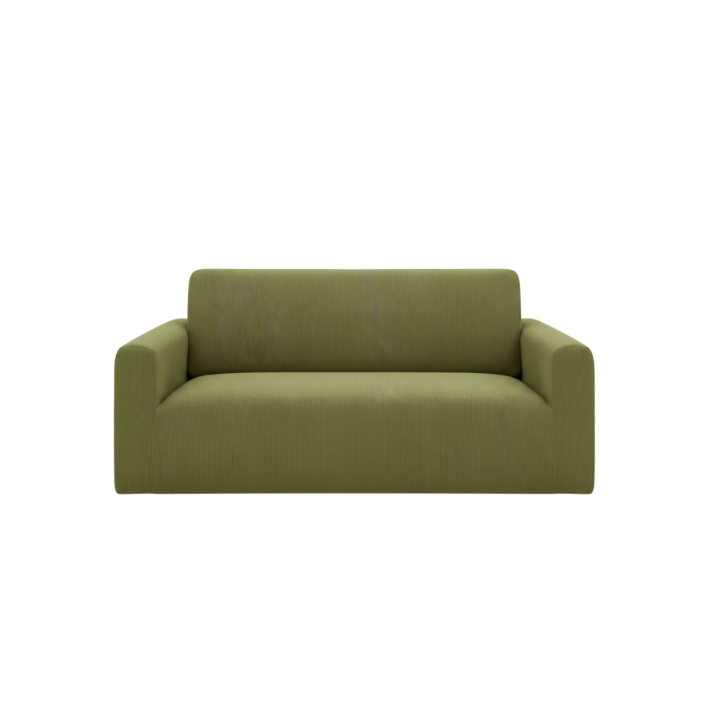 Skrynkelfritt sofföverdrag i manchestertyg -Odelad - Ozerty