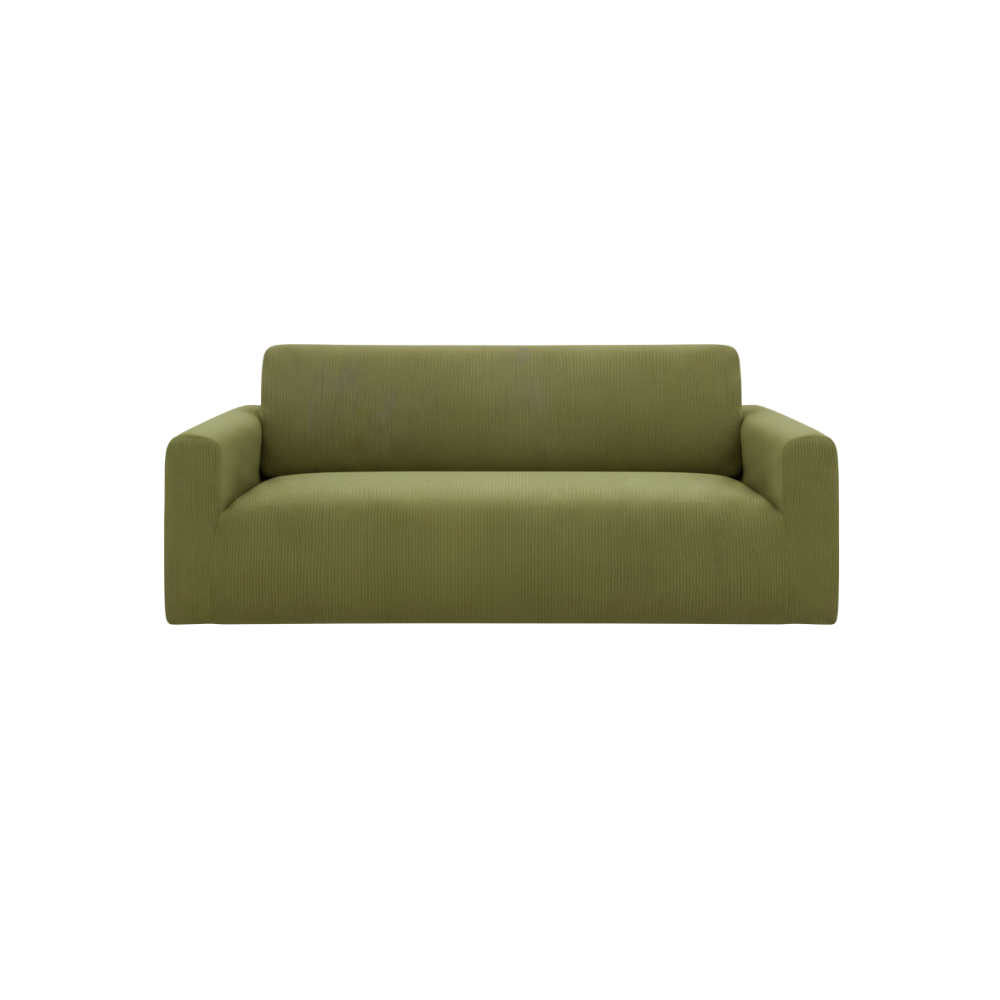 Skrynkelfritt sofföverdrag i manchestertyg -Odelad - Ozerty