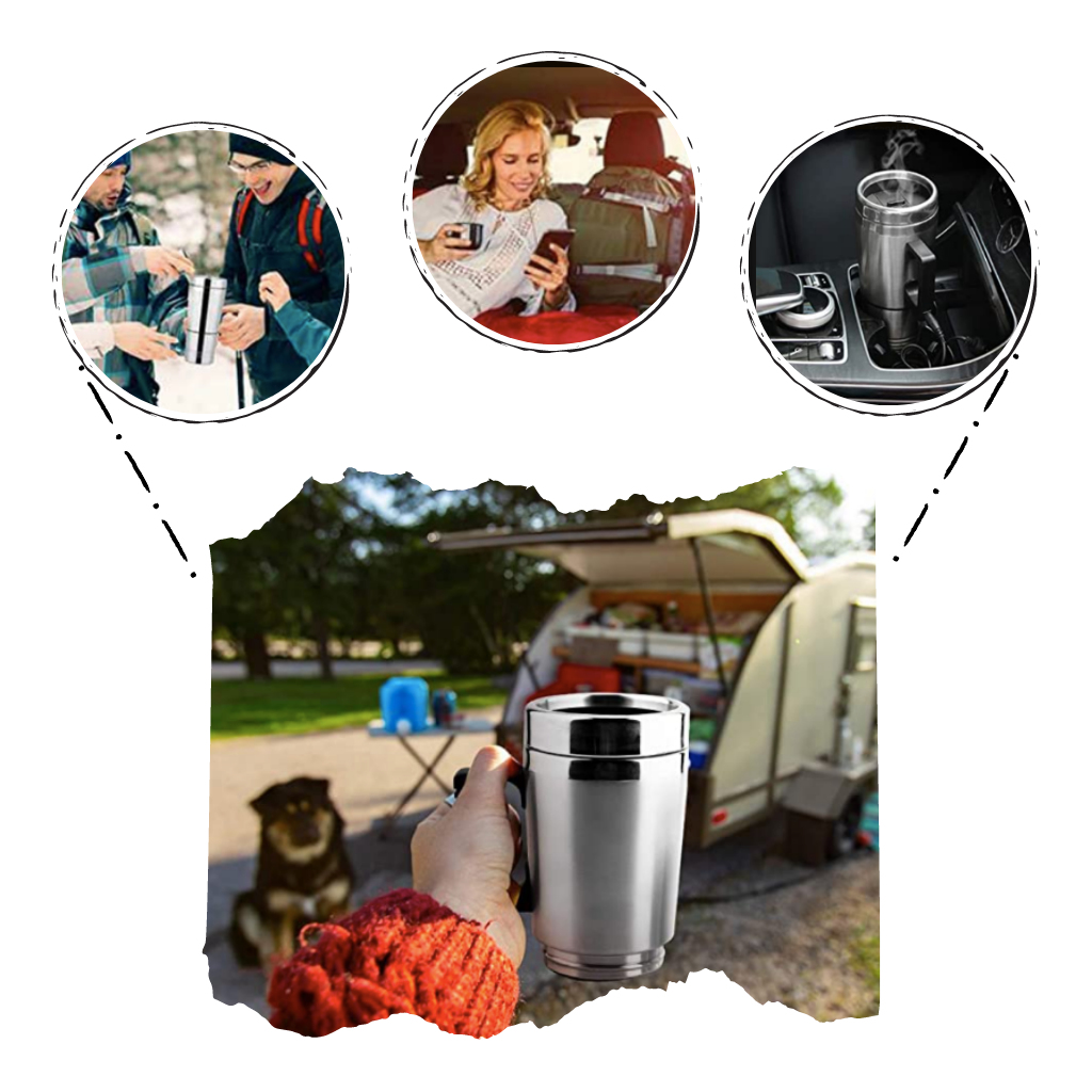 Uppvärmande termomugg för bil 300 ml - Ozerty