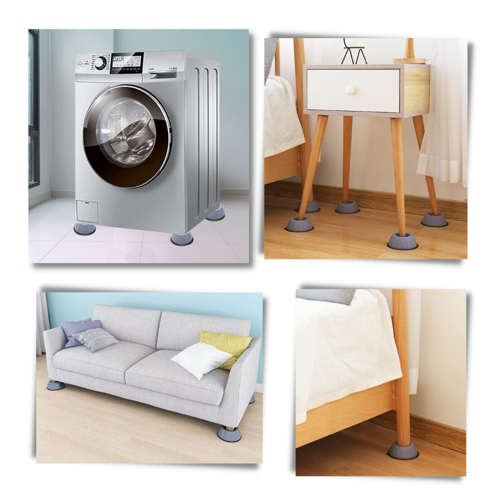 Vibrationsdämpande gummifötter (4pack) - Ozerty