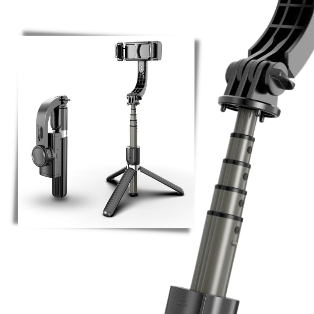 3-in-1 Selfie stick with gimbal stabilizer