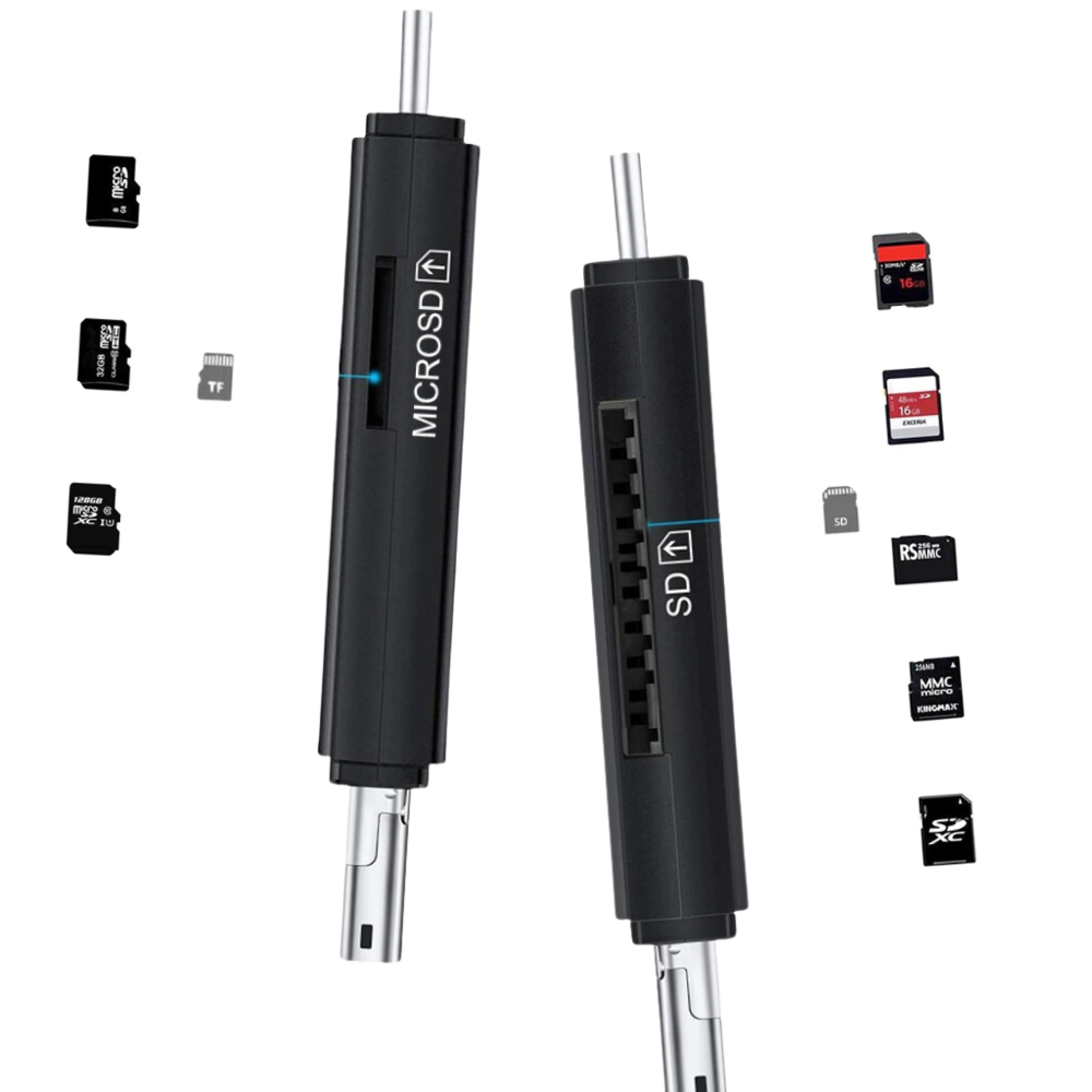 3 i 1 USB minneskortläsare - Ozerty