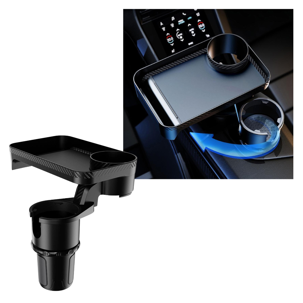 Mugghållare och roterande bricka för bil - Ozerty