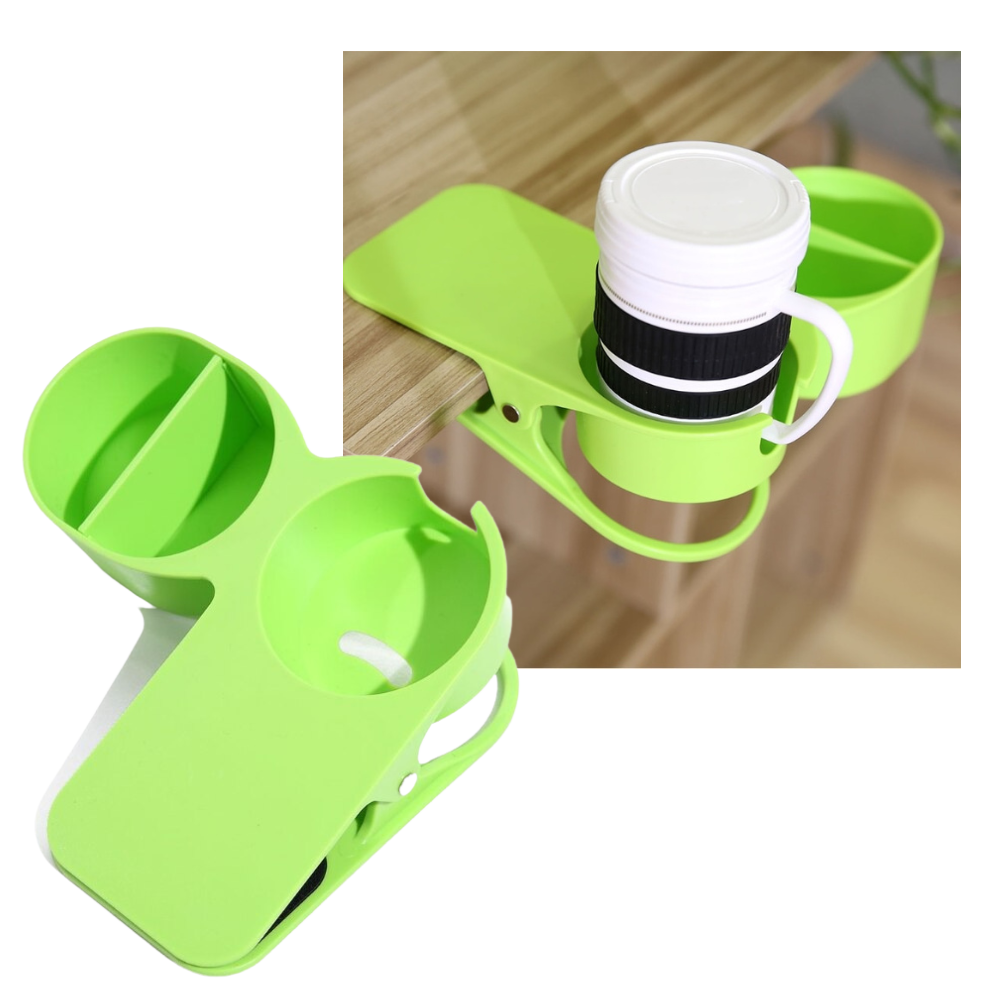 Clip-on dubbel mugghållare - Ozerty