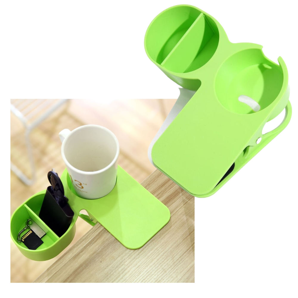 Clip-on dubbel mugghållare - Ozerty