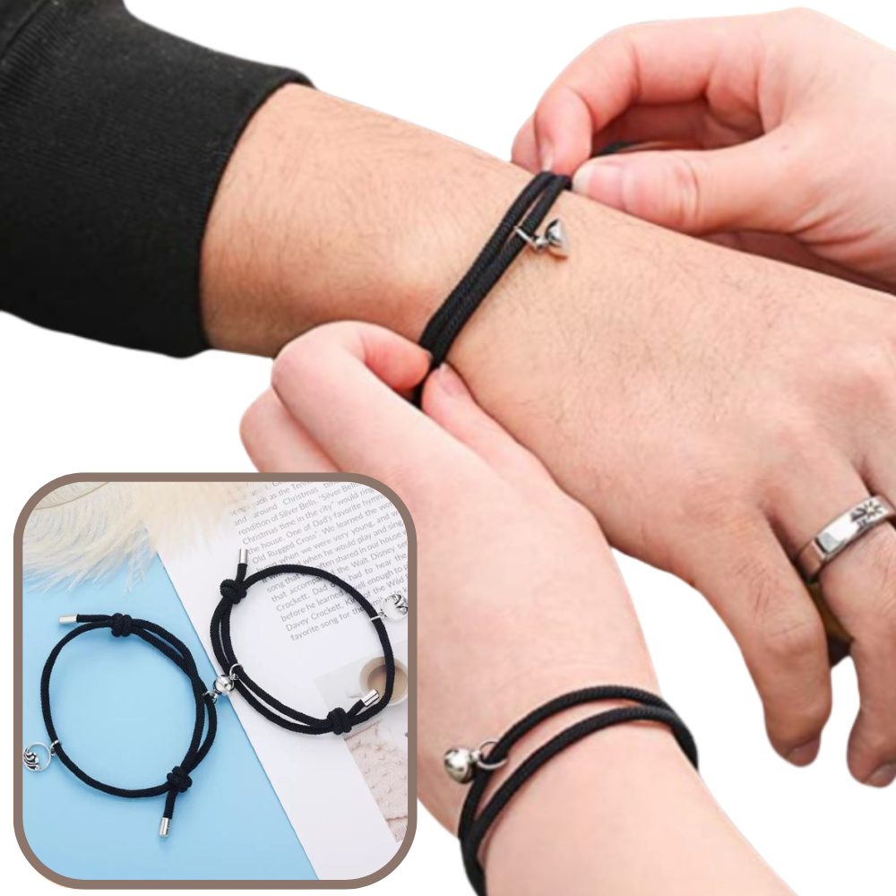 Set med 2 magnetiska armband för par - Ozerty
