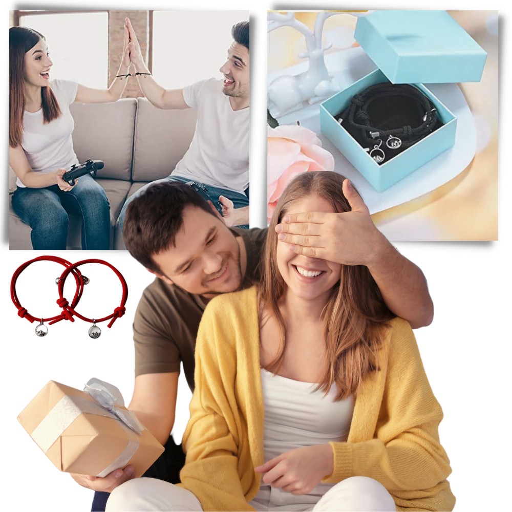 Set med 2 magnetiska armband för par - Ozerty