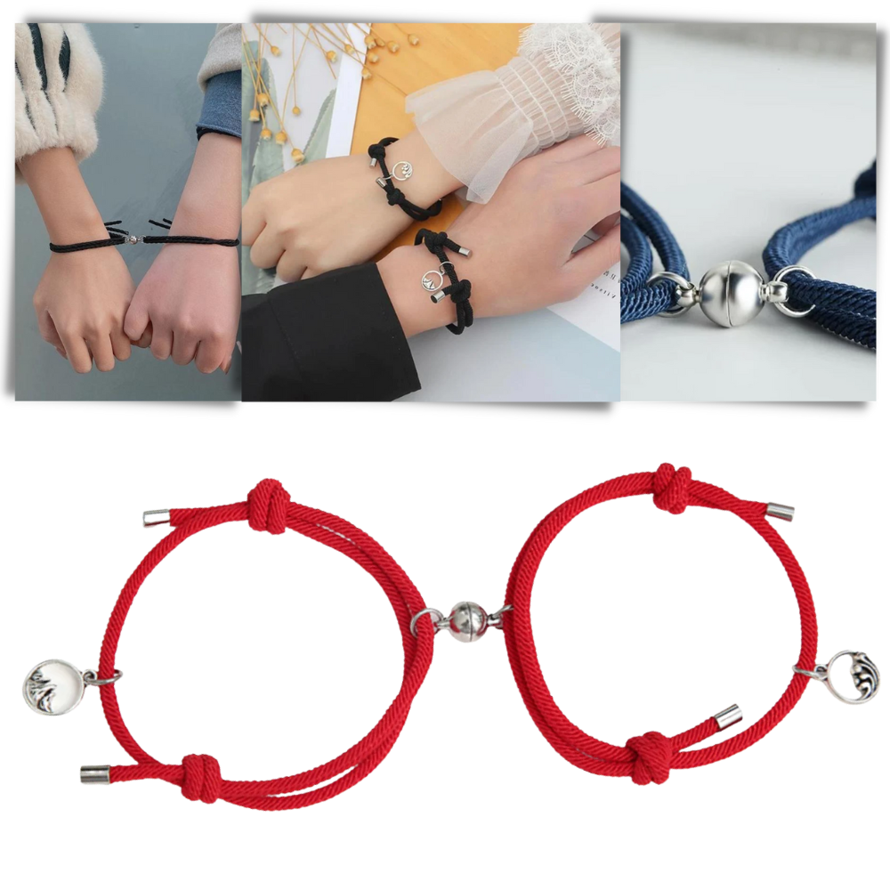 Set med 2 magnetiska armband för par - Ozerty