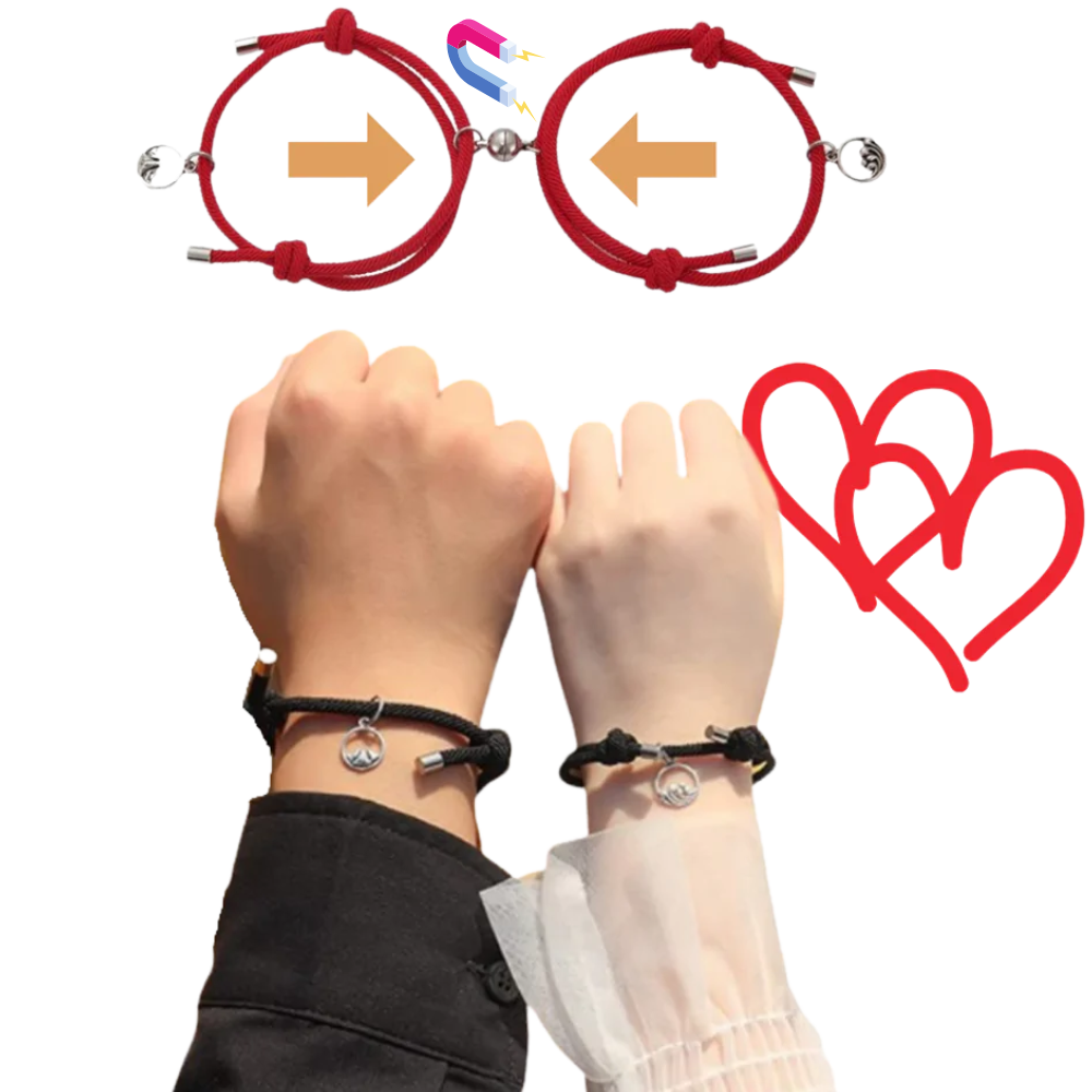 Set med 2 magnetiska armband för par - Ozerty