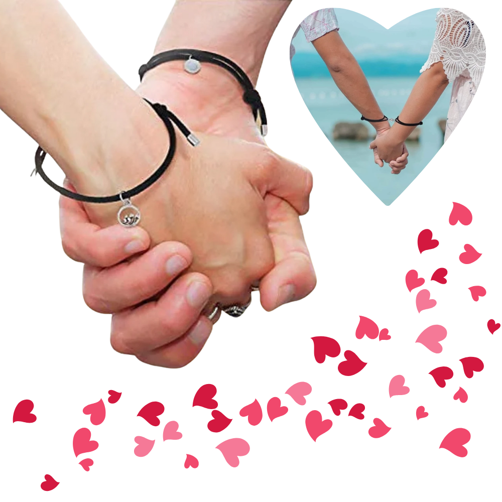 Set med 2 magnetiska armband för par - Ozerty