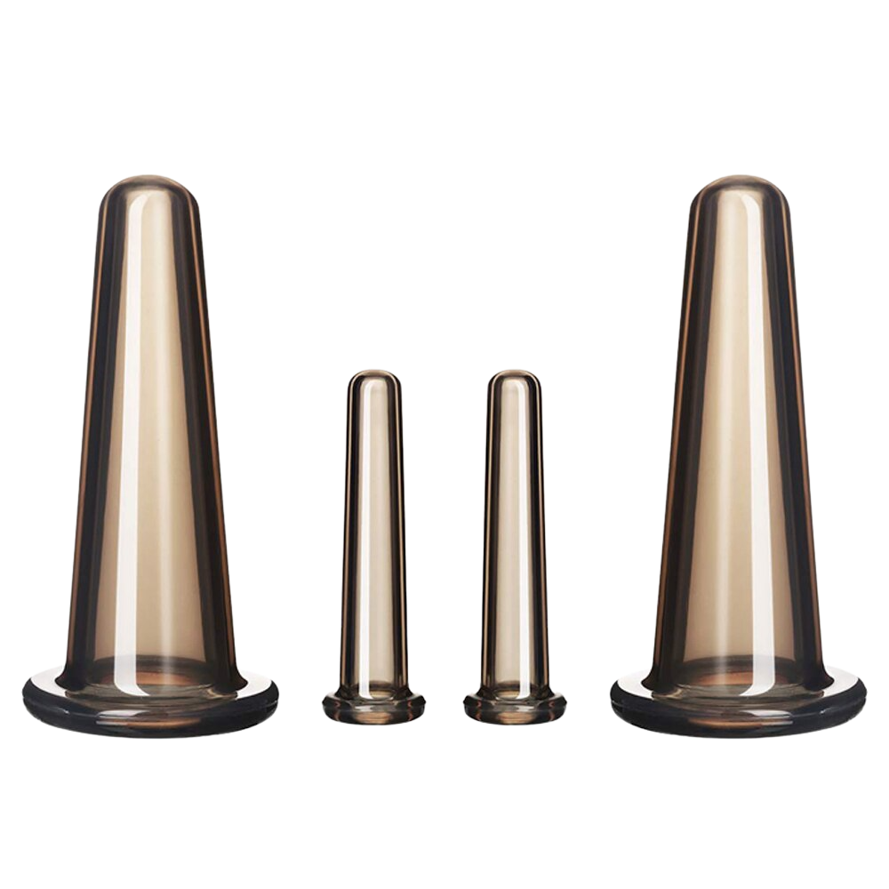 4 silicone cups for facial massage