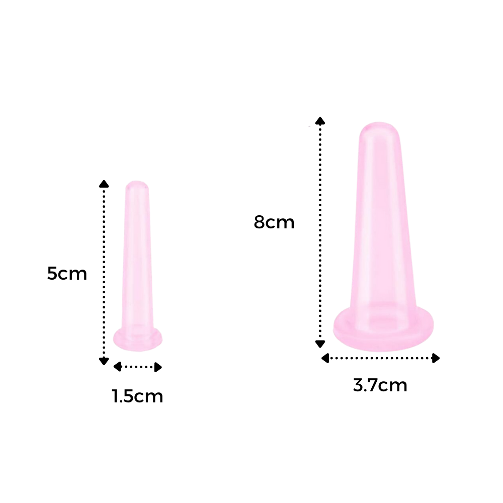 4 silikonkoppar för ansiktsmassage - Ozerty