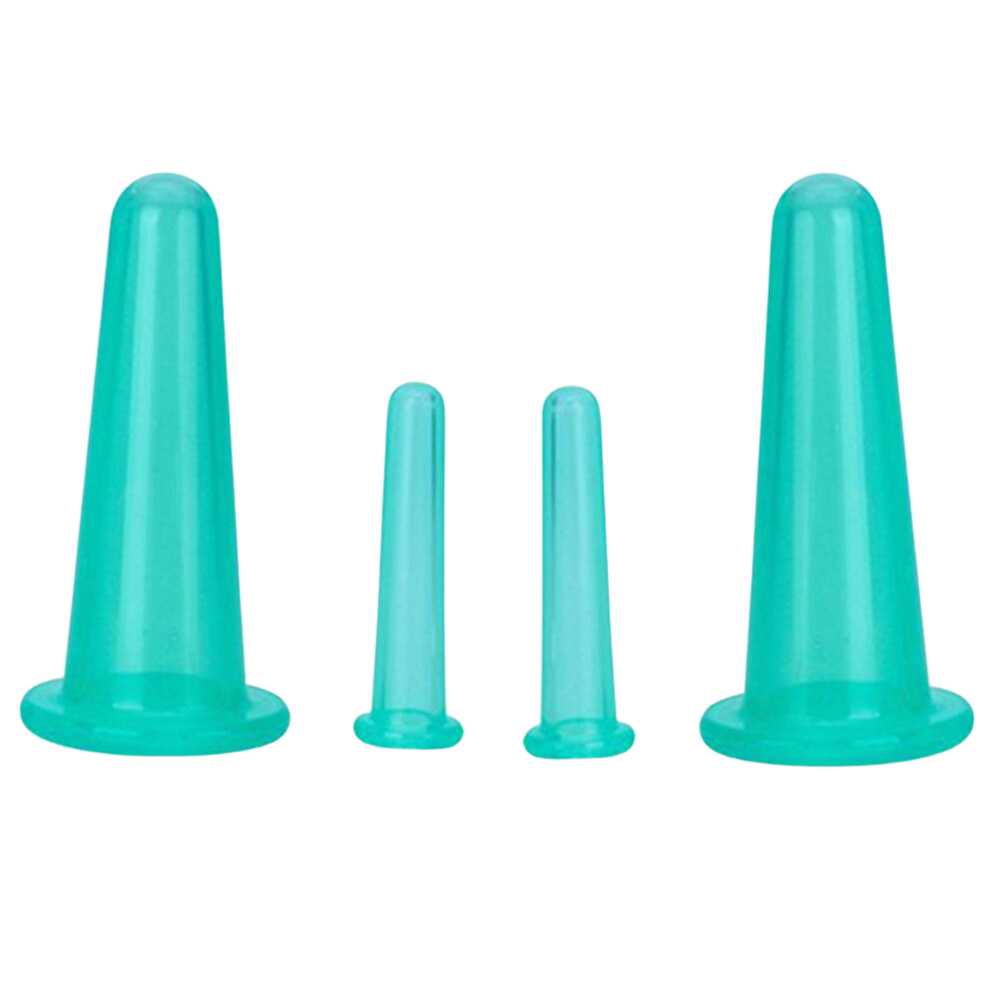 4 silicone cups for facial massage