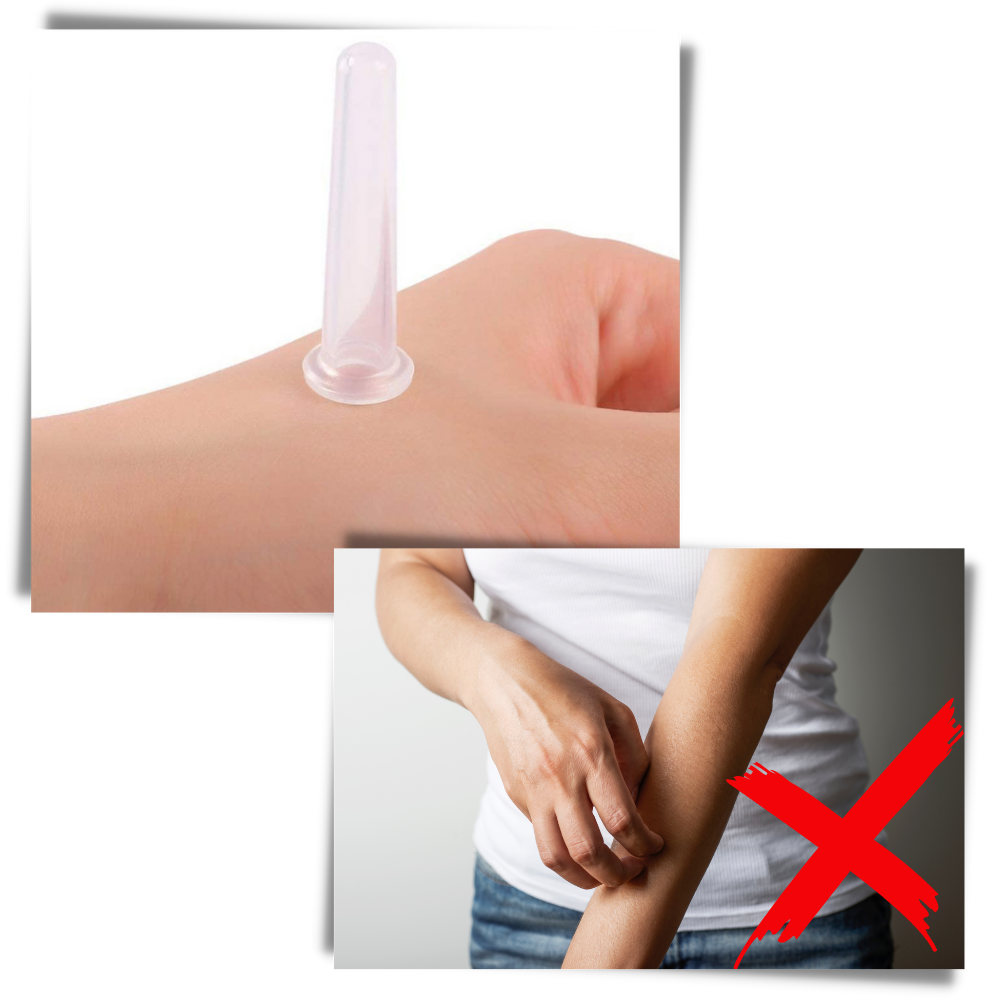 4 silikonkoppar för ansiktsmassage - Ozerty