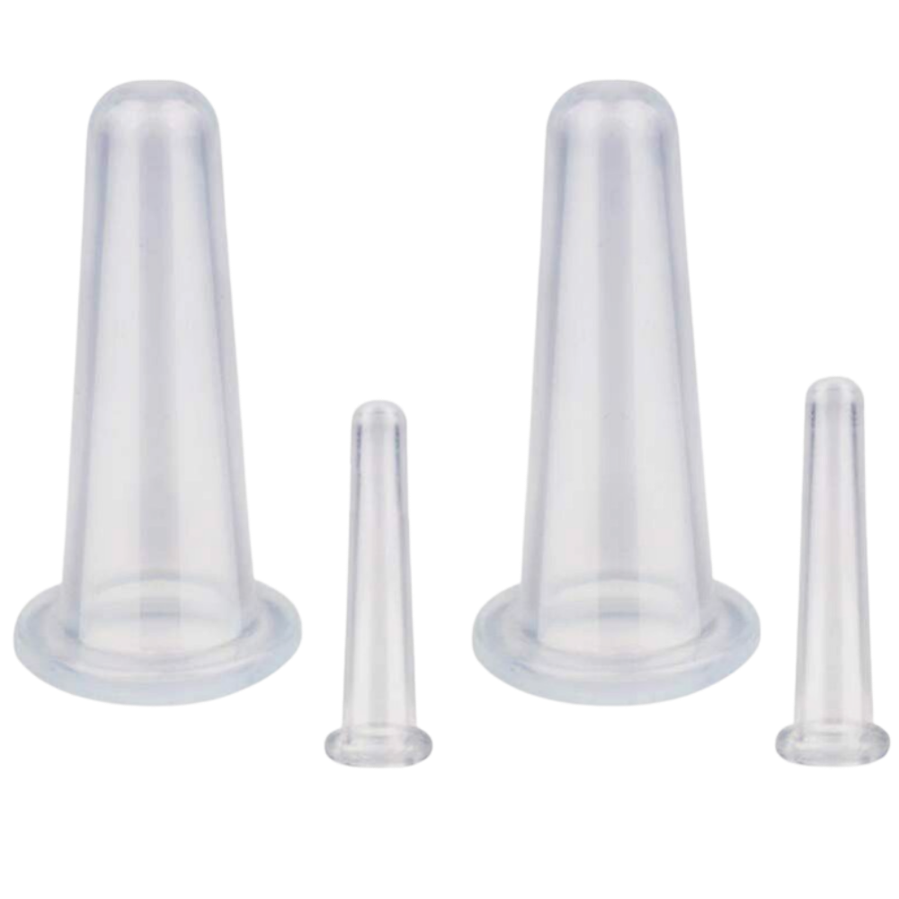 4 silicone cups for facial massage