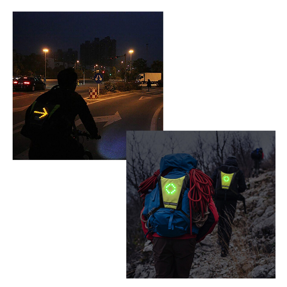 Reflekterande cykelväst med LED - Ozerty