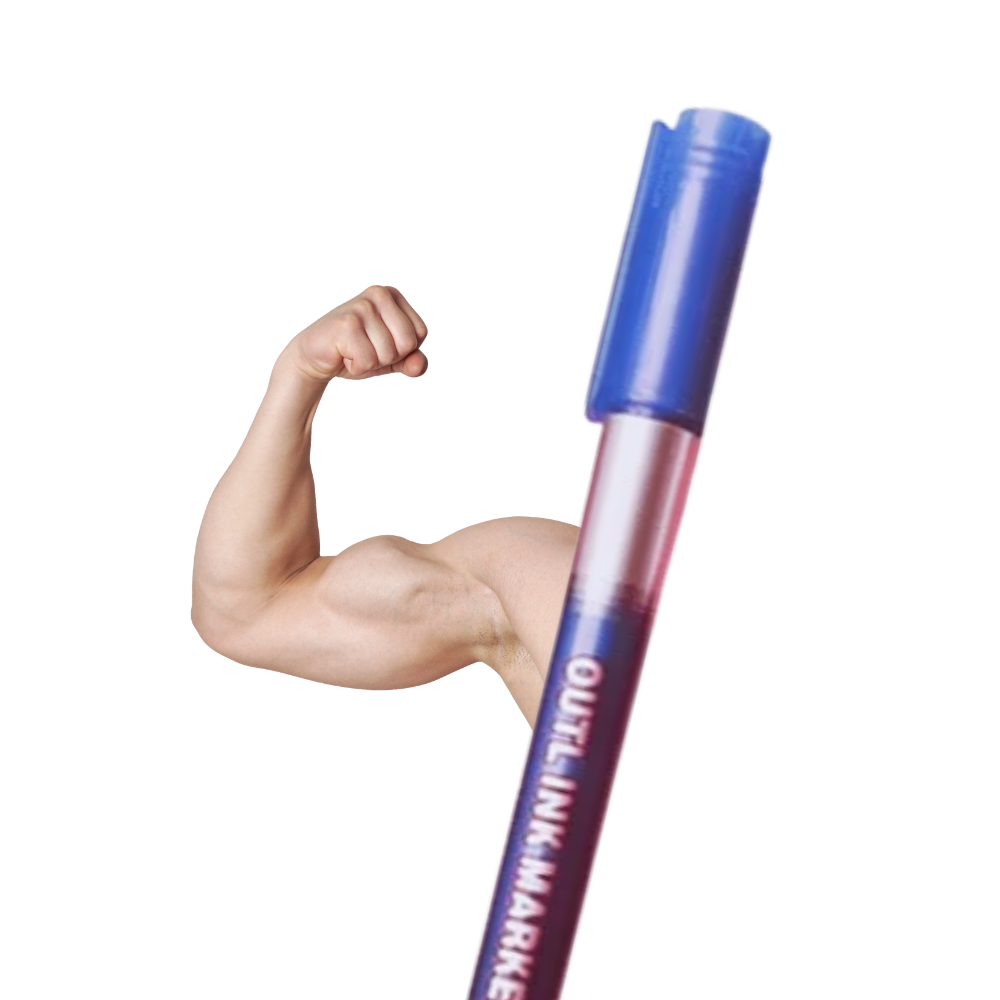 Set med 8 pennor med dubbel linje - Ozerty