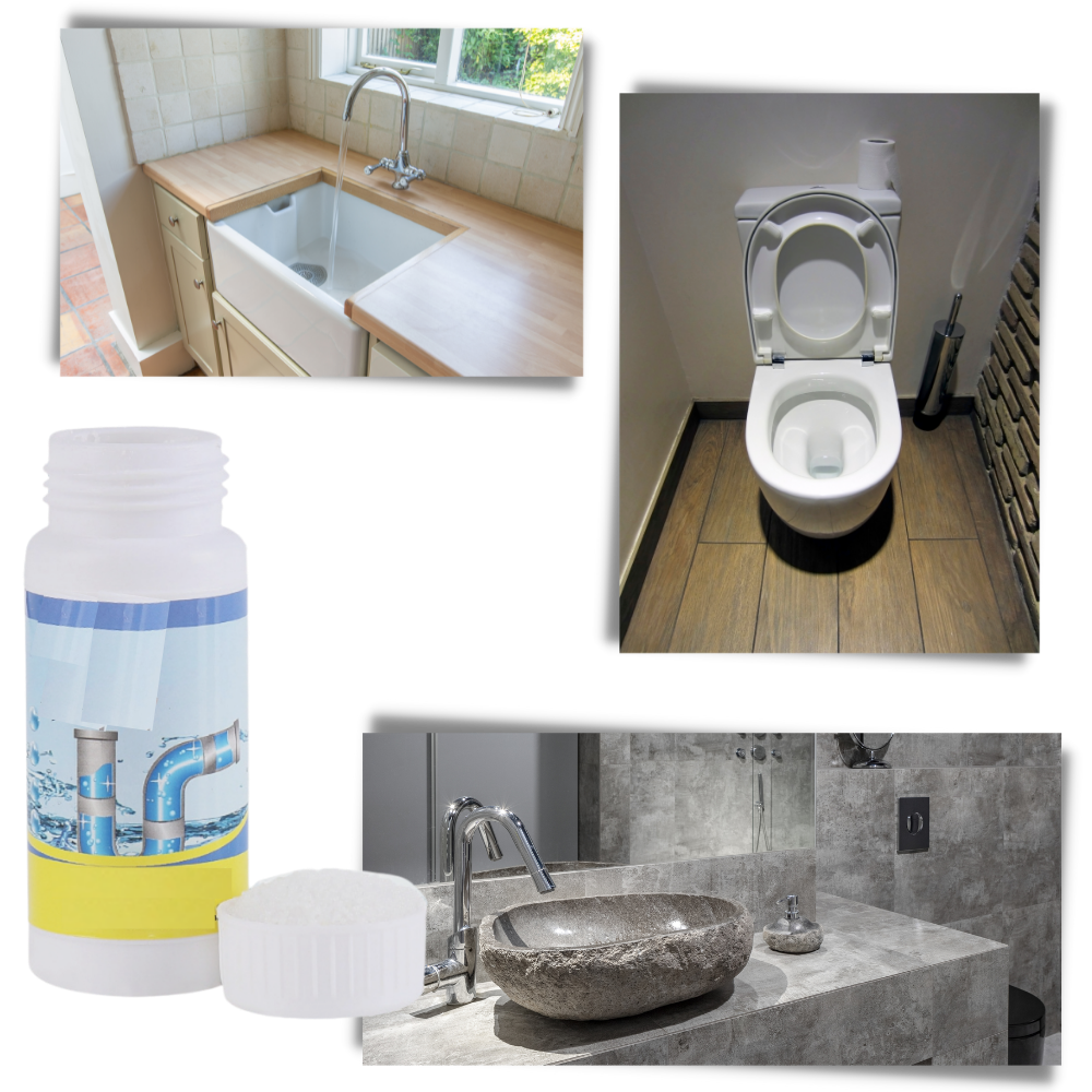 Pulver för rengöring av diskbänkar och avlopp - Ozerty