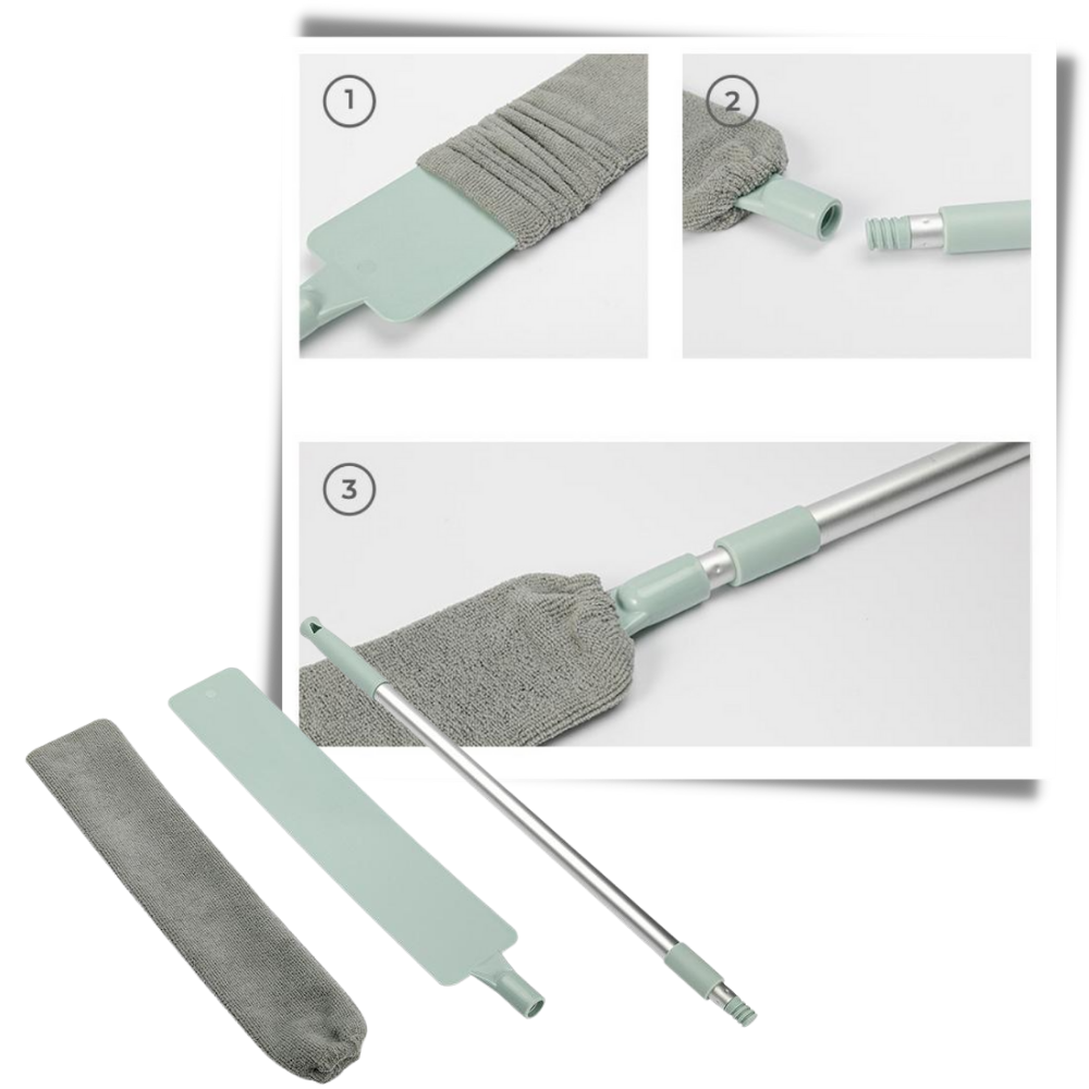Teleskopisk dammvippa med mikrofiber - Ozerty