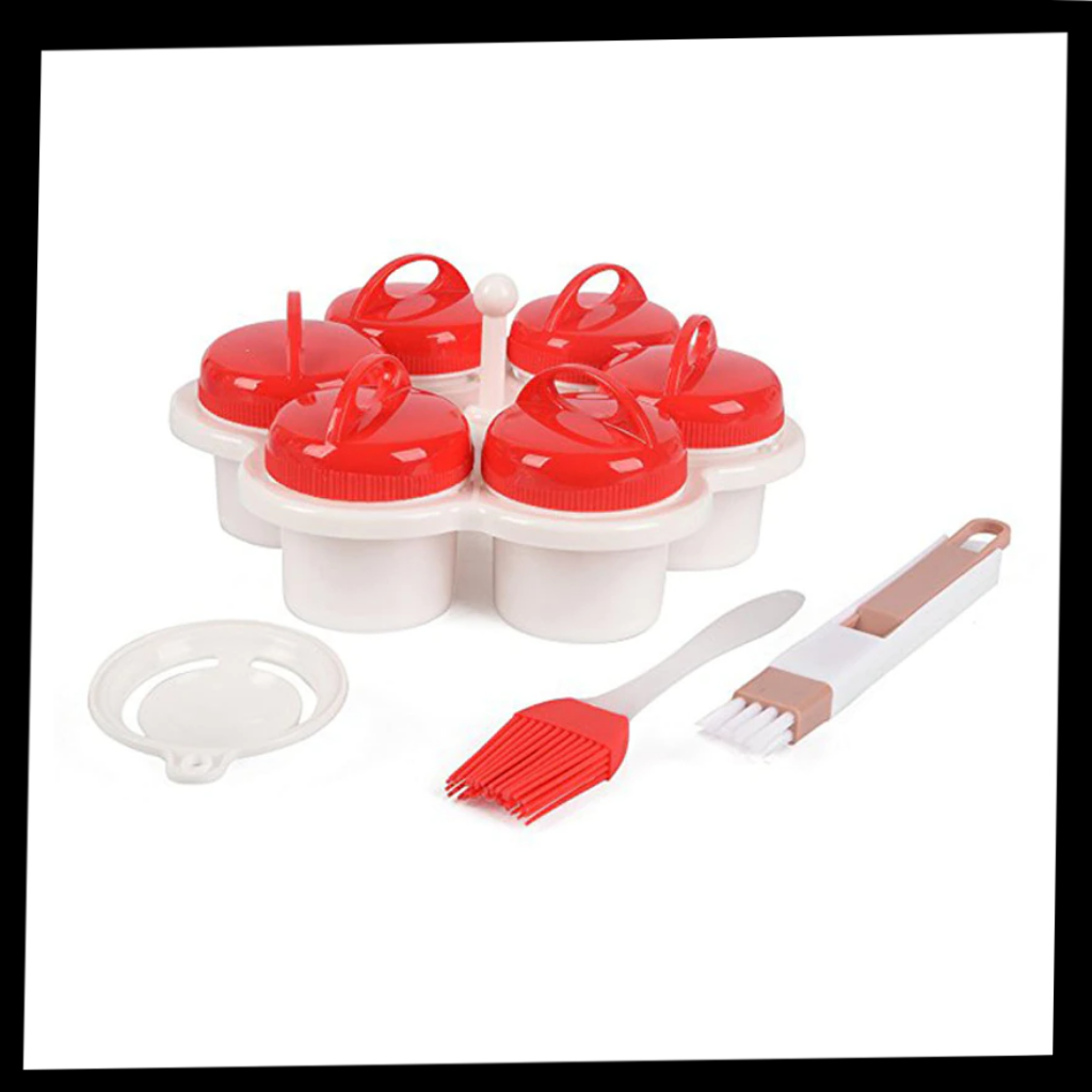 Paket med 6 äggkokare i form - Ozerty