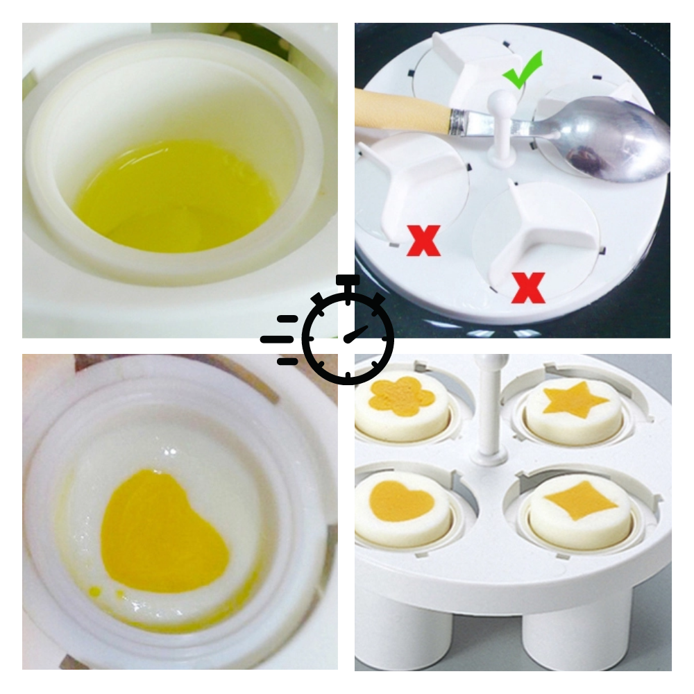 Paket med 6 äggkokare i form - Ozerty