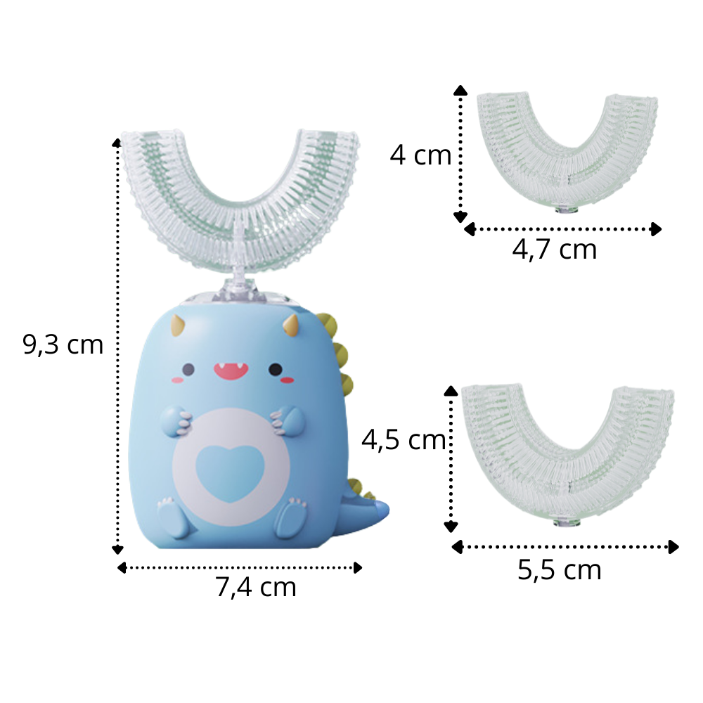 Elektrisk u-formad tandborste för barn