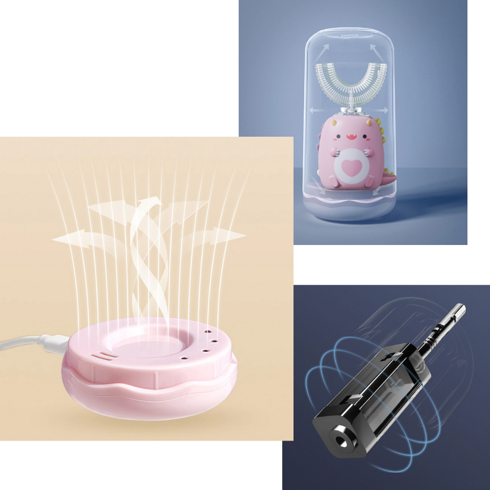 Elektrisk u-formad tandborste för barn