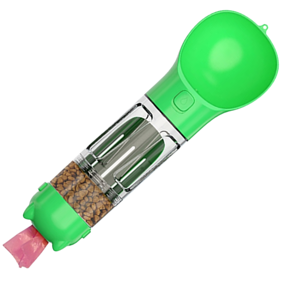 Portable pet feeder and water bottle
