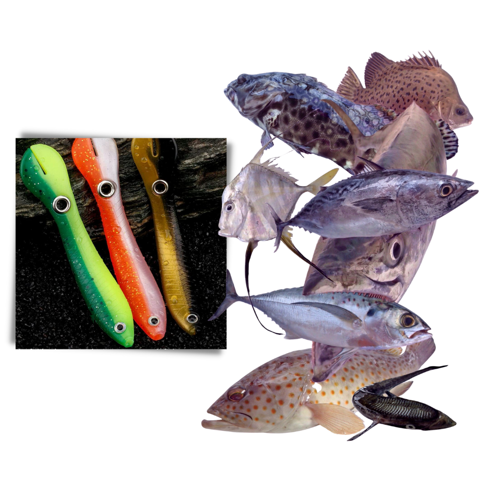 Set med konstgjorda beten för fiske - Ozerty