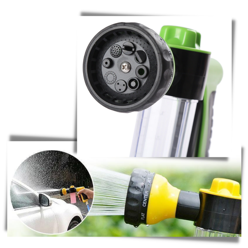 Högtrycksslang med munstycke och tvåldispenser - Ozerty