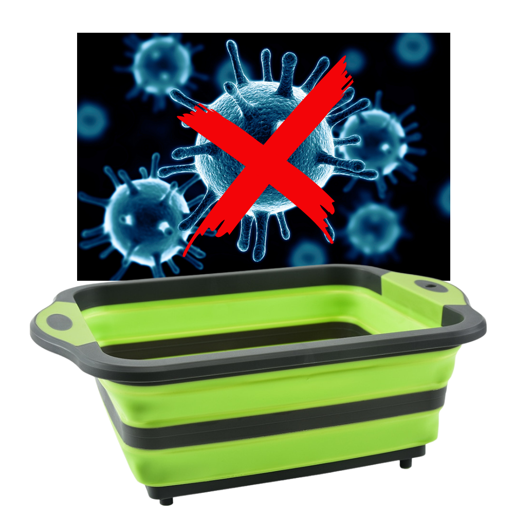 Hopfällbar skärbräda med korg - Ozerty