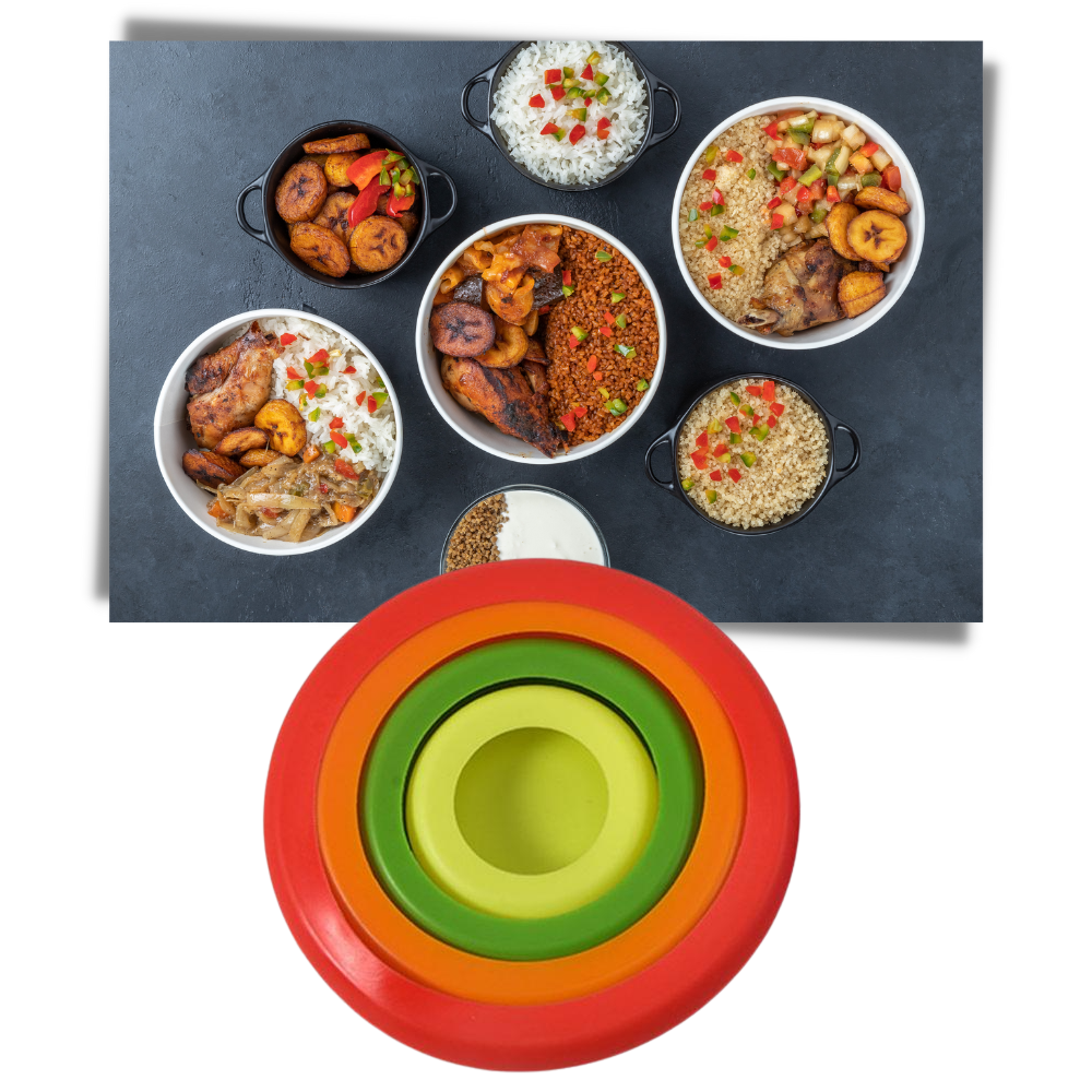 Paket med 4 lock av silikon - Ozerty