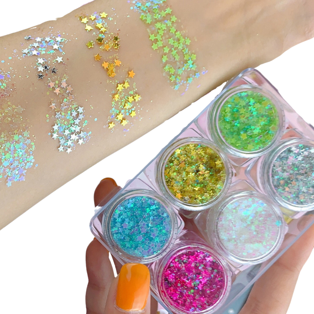 Set med glitter för ansikte och kropp