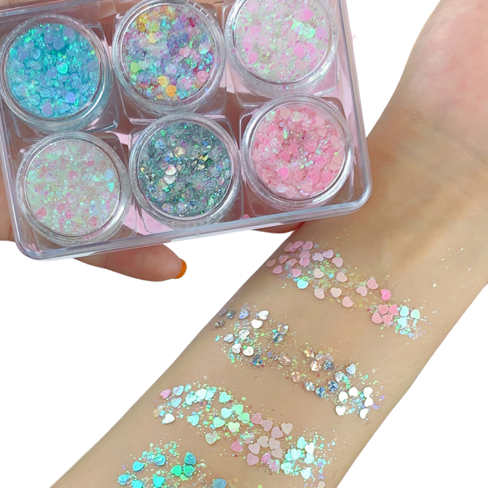Set med glitter för ansikte och kropp - Ozerty