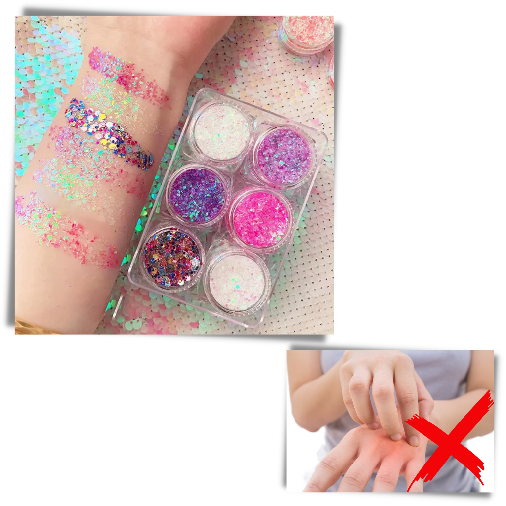 Set med glitter för ansikte och kropp - Ozerty