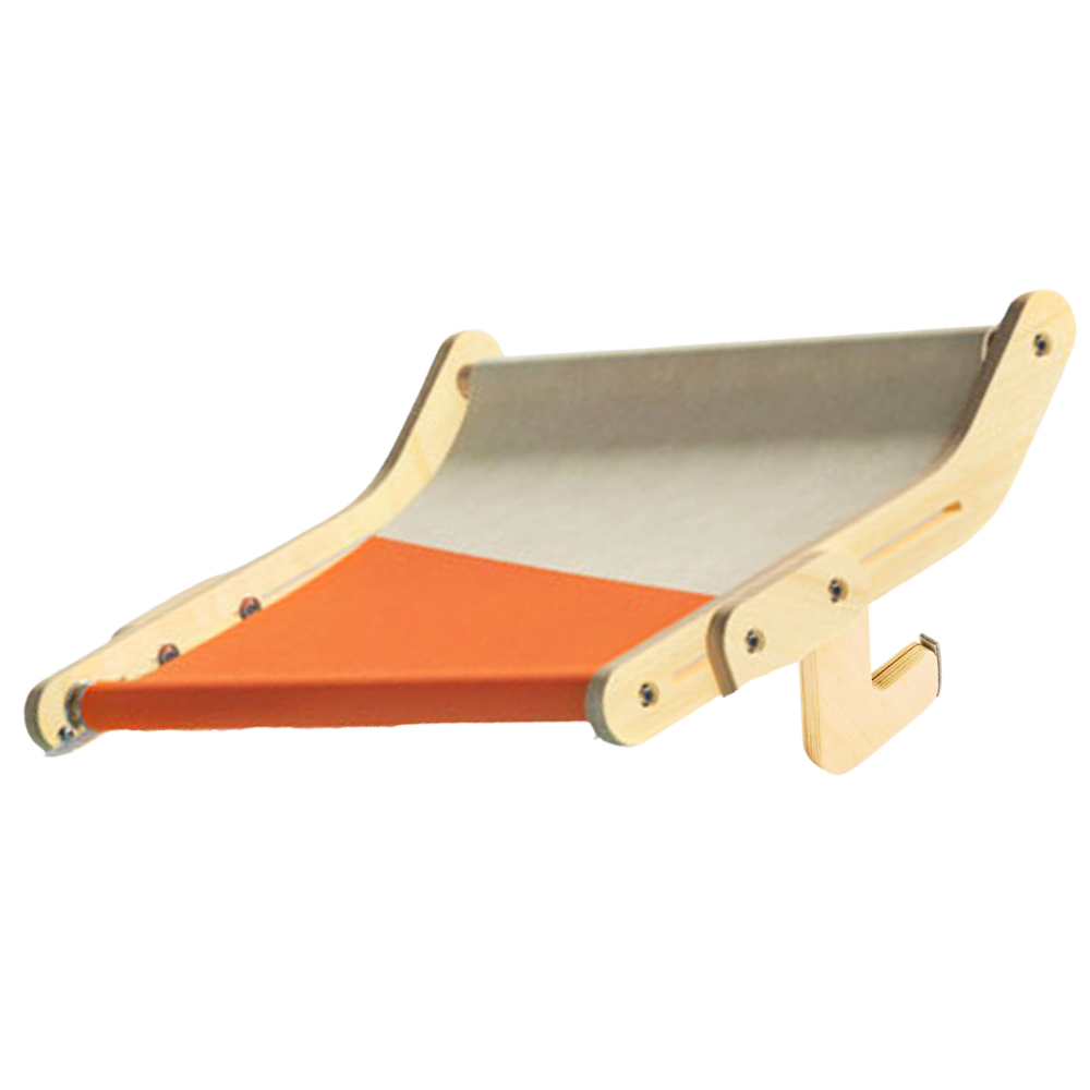 Wooden window seat for cats