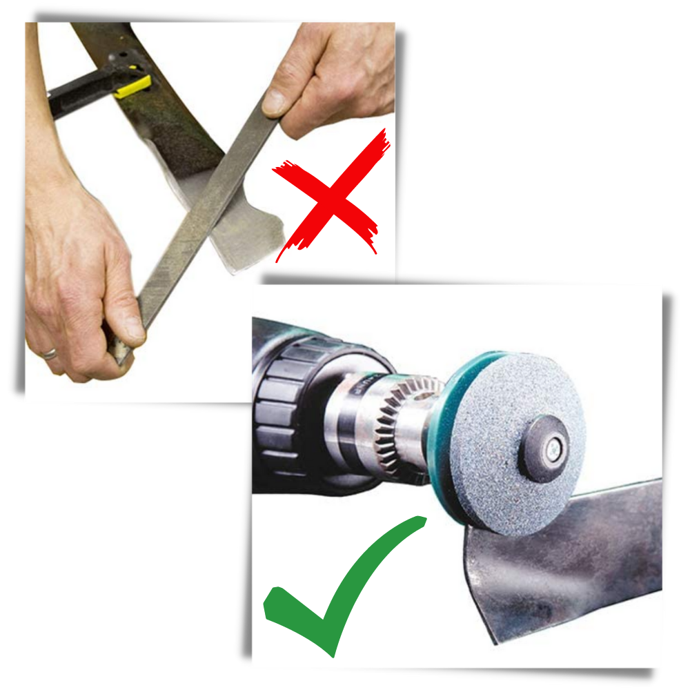 Set för skärpning av blad för roterande gräsklippare - Ozerty