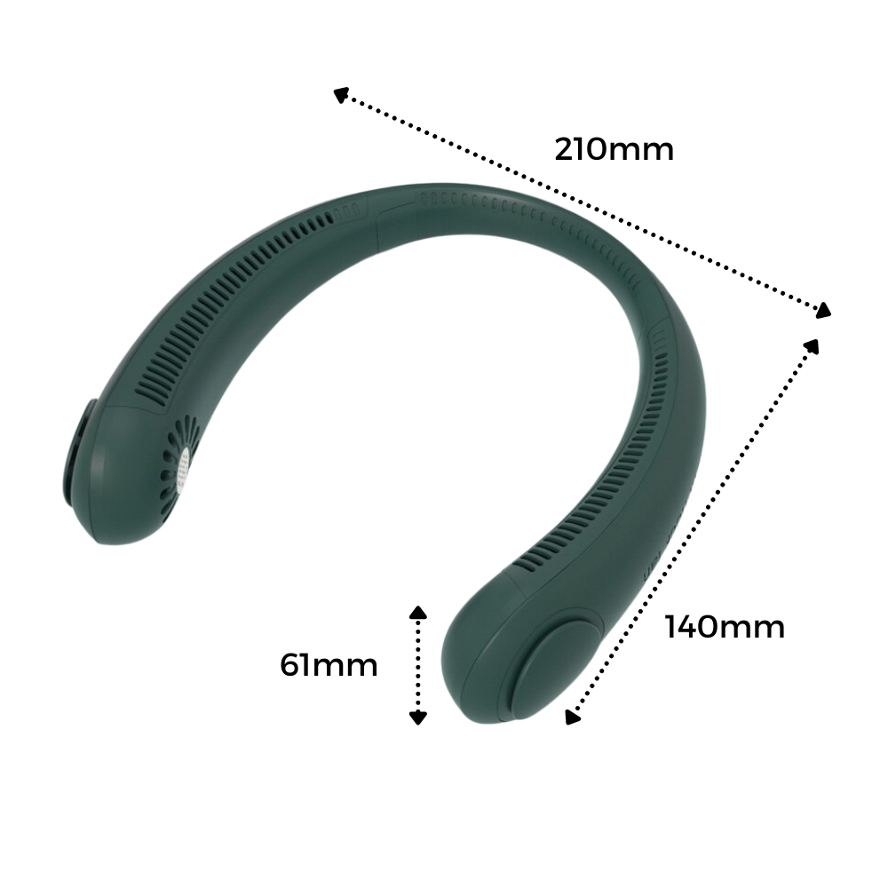 Bärbar mini laddningsbar nackfläkt - Ozerty