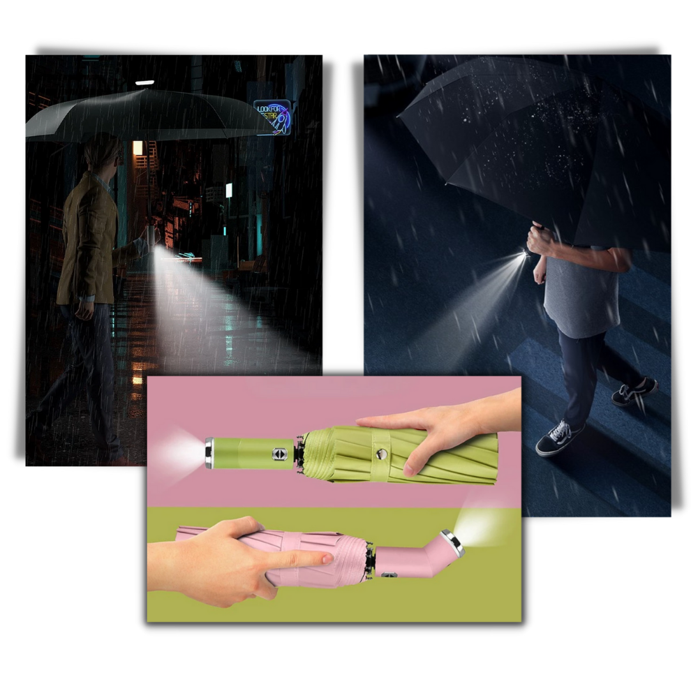 Vindskyddad LED-paraply - Ozerty