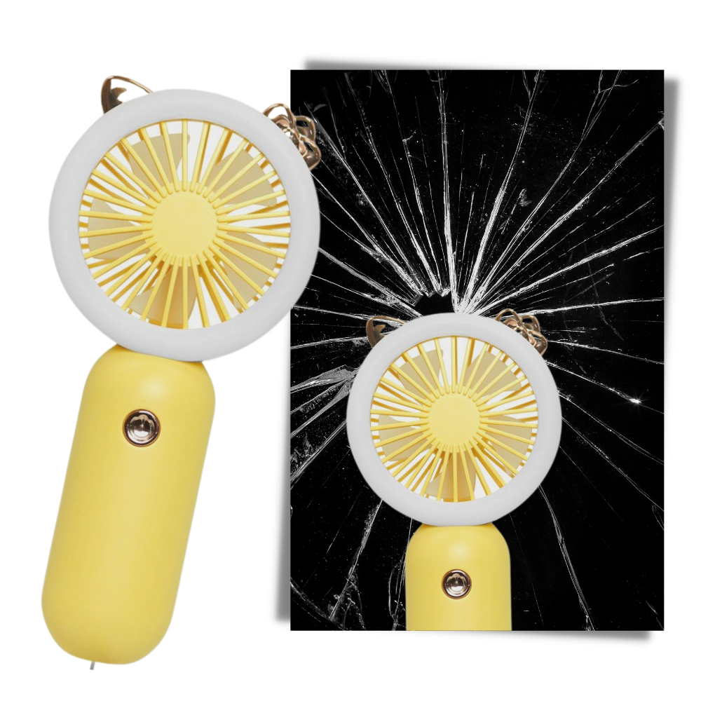 Handhållen USB-fläkt med LED - Ozerty