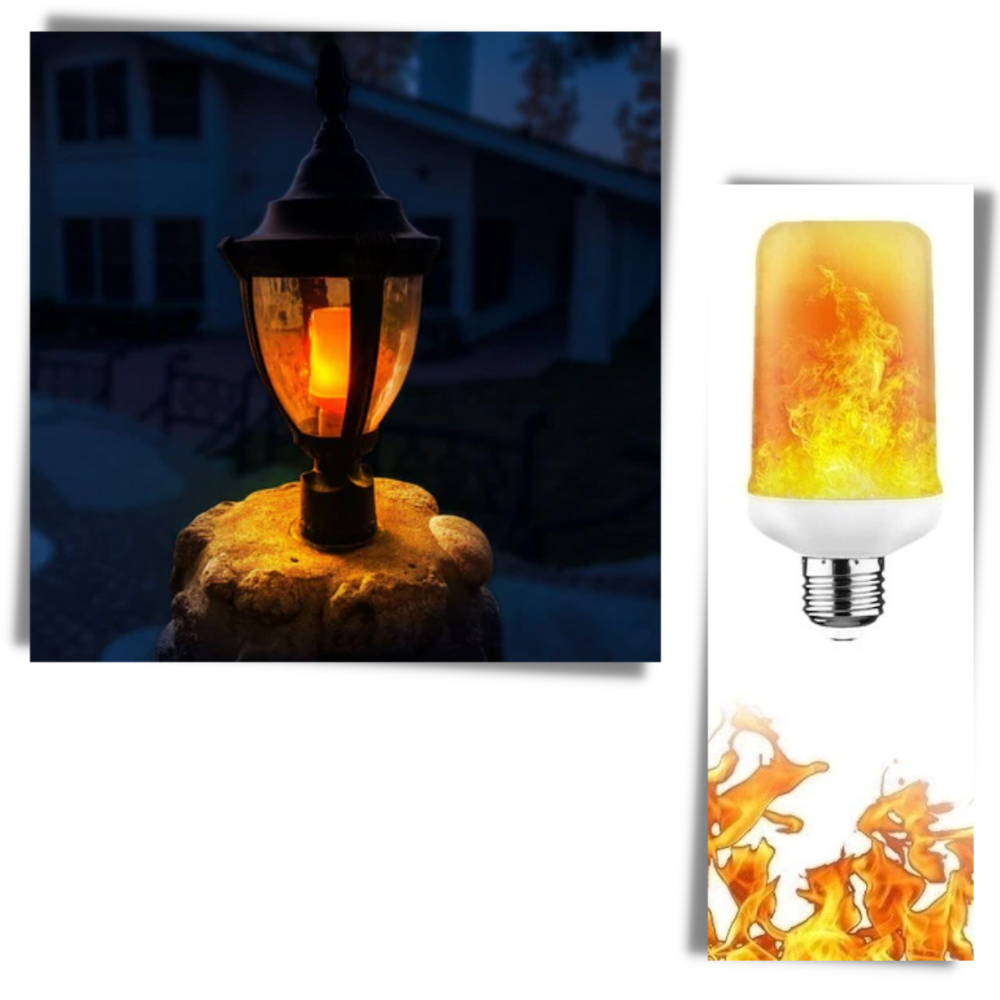 LED-lampa med flameffekt - Ozerty