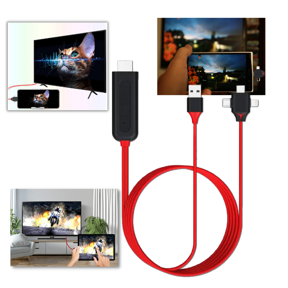 HDMI-adapterkabel för telefoner och surfplattor - Ozerty