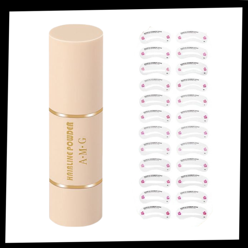 Ögonbrynsstämpel med stencil - Ozerty