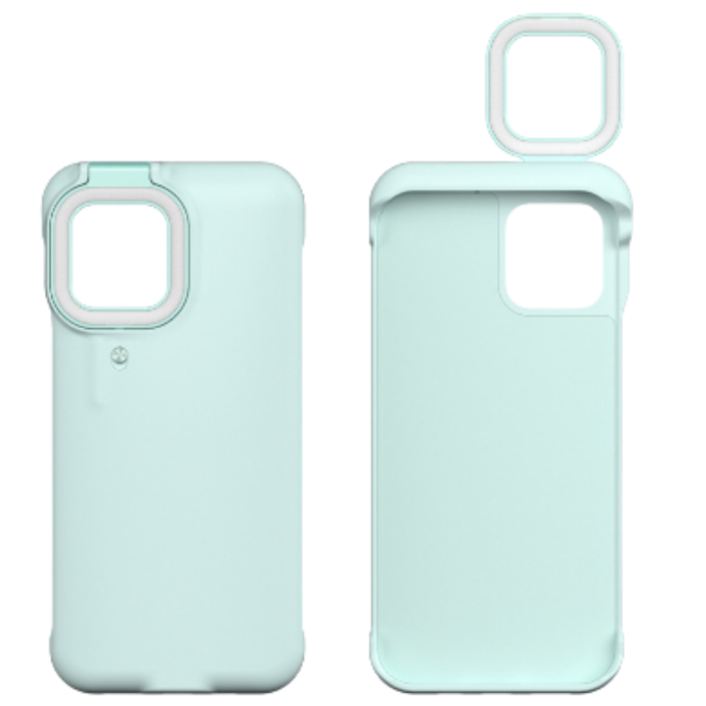 Phone case with LED ring light