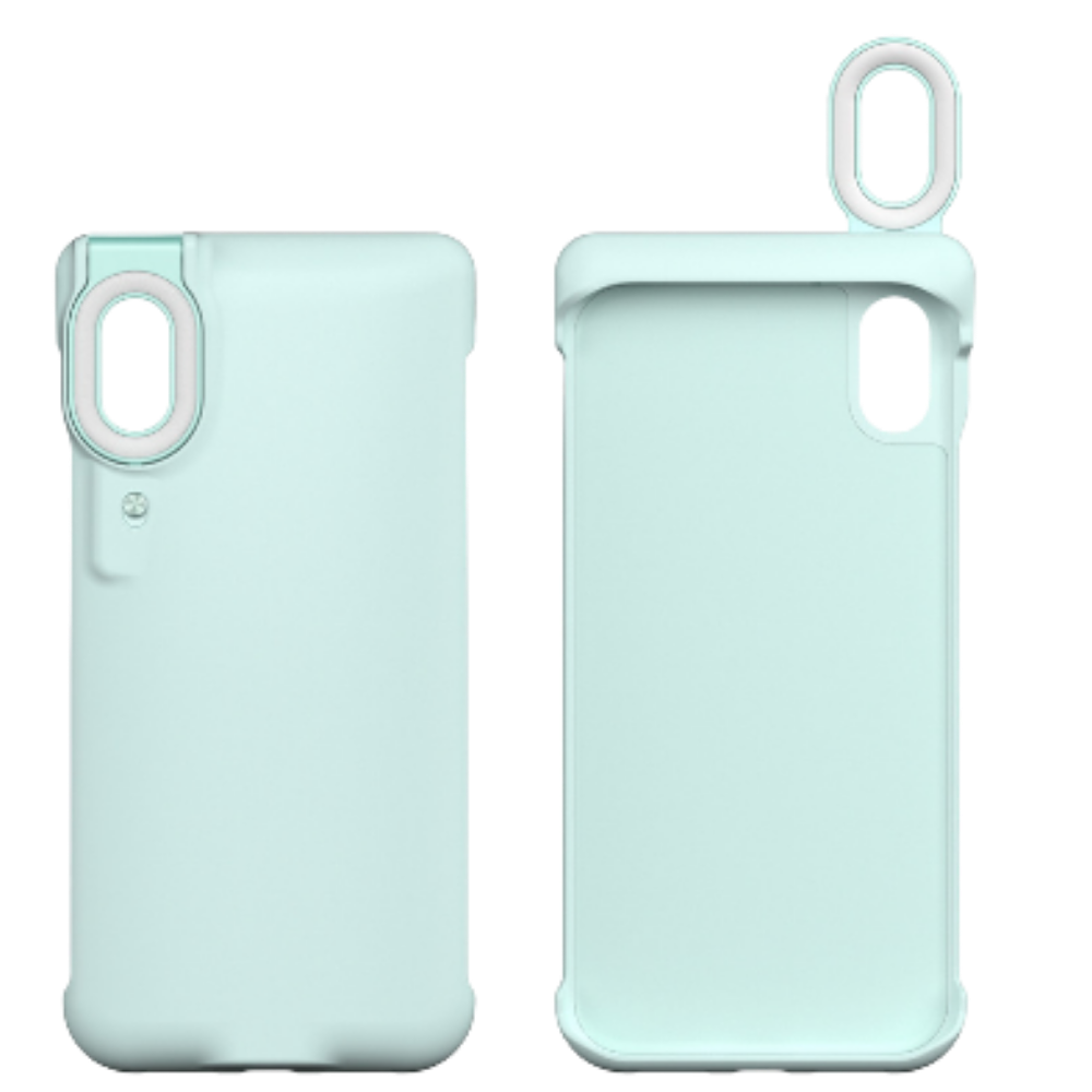 Phone case with LED ring light