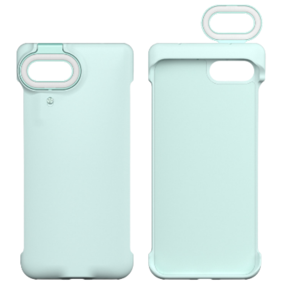 Phone case with LED ring light
