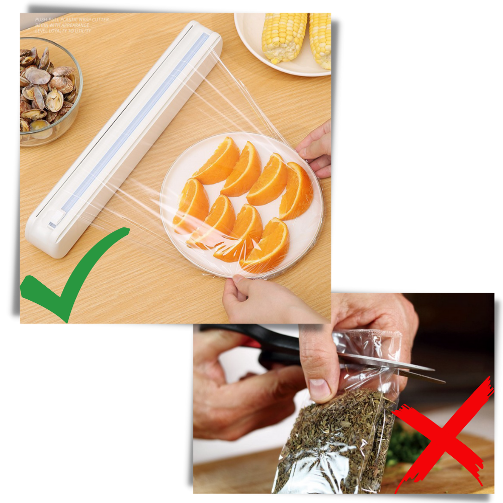 Dispenser och skärare för plastfolie - Ozerty