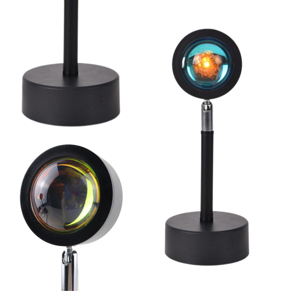 Färgglad LED bordslampa med ljusprojektor - Ozerty