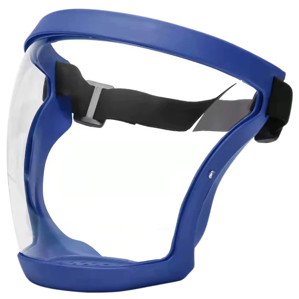 Transparent protective face shield